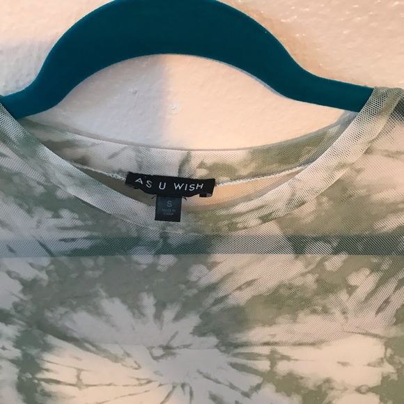 As U Wish Green tie-dye midi dress, small - Picture 4 of 4